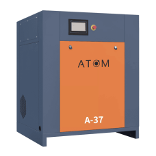 Компрессор винтовой АТОМ А-37 10 бар с частотным преобразователем