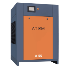 Компрессор винтовой АТОМ А-55 10 бар с частотным преобразователем